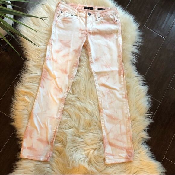 Jessica Simpson Forever Low Rise Pk/Wht Tie Dye 28 - Picture 2 of 9